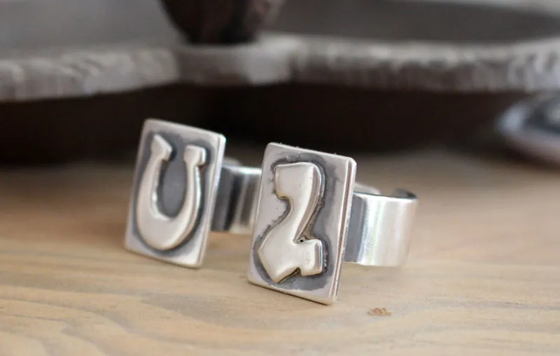 U2, Achtung baby album logo ring in silver