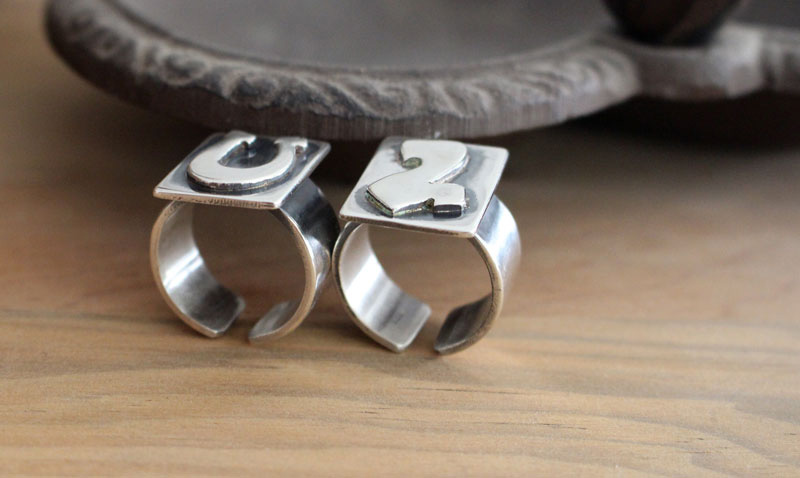 U2, Achtung baby album logo ring in silver