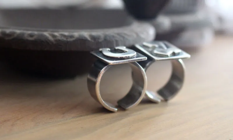 U2, Achtung baby album logo ring in silver