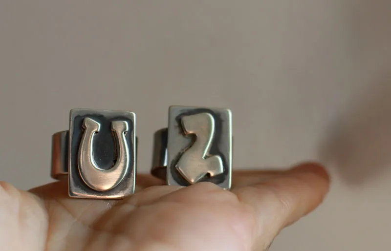 U2, Achtung baby album logo ring in silver