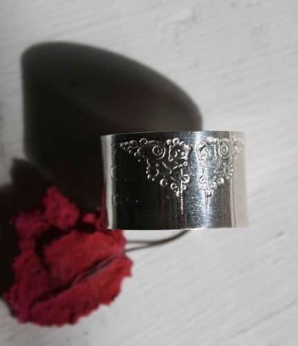 Uchronia, Steampunk retro-futuristic ring in silver