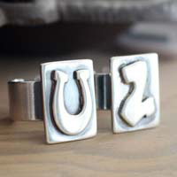 U2, rock band logo rings in sterling silver