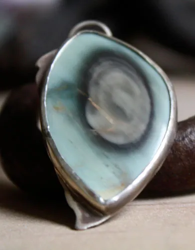 Wild, adventure pendant in silver and royal imperial jasper