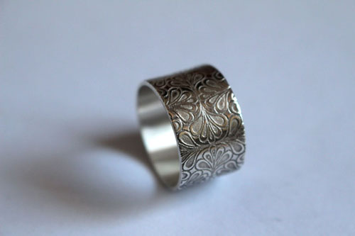 Water mirror, Moorish garden ring in sterling silver