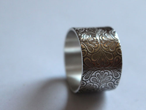 Water mirror, Moorish garden ring in sterling silver