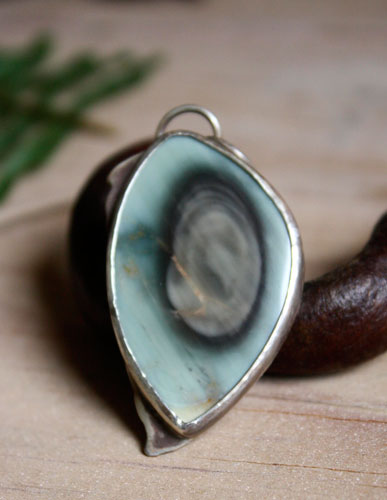 Wild, adventure pendant in silver and royal imperial jasper