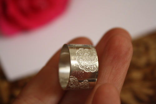 Winter jasmine, Indian flower ring in sterling silver