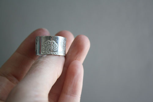 Winter jasmine, Indian flower ring in sterling silver