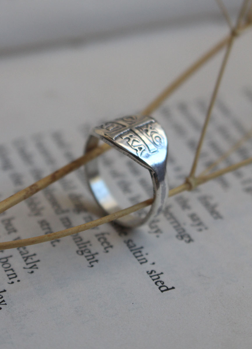 XC IC NIKA, Christian ring in sterling silver
