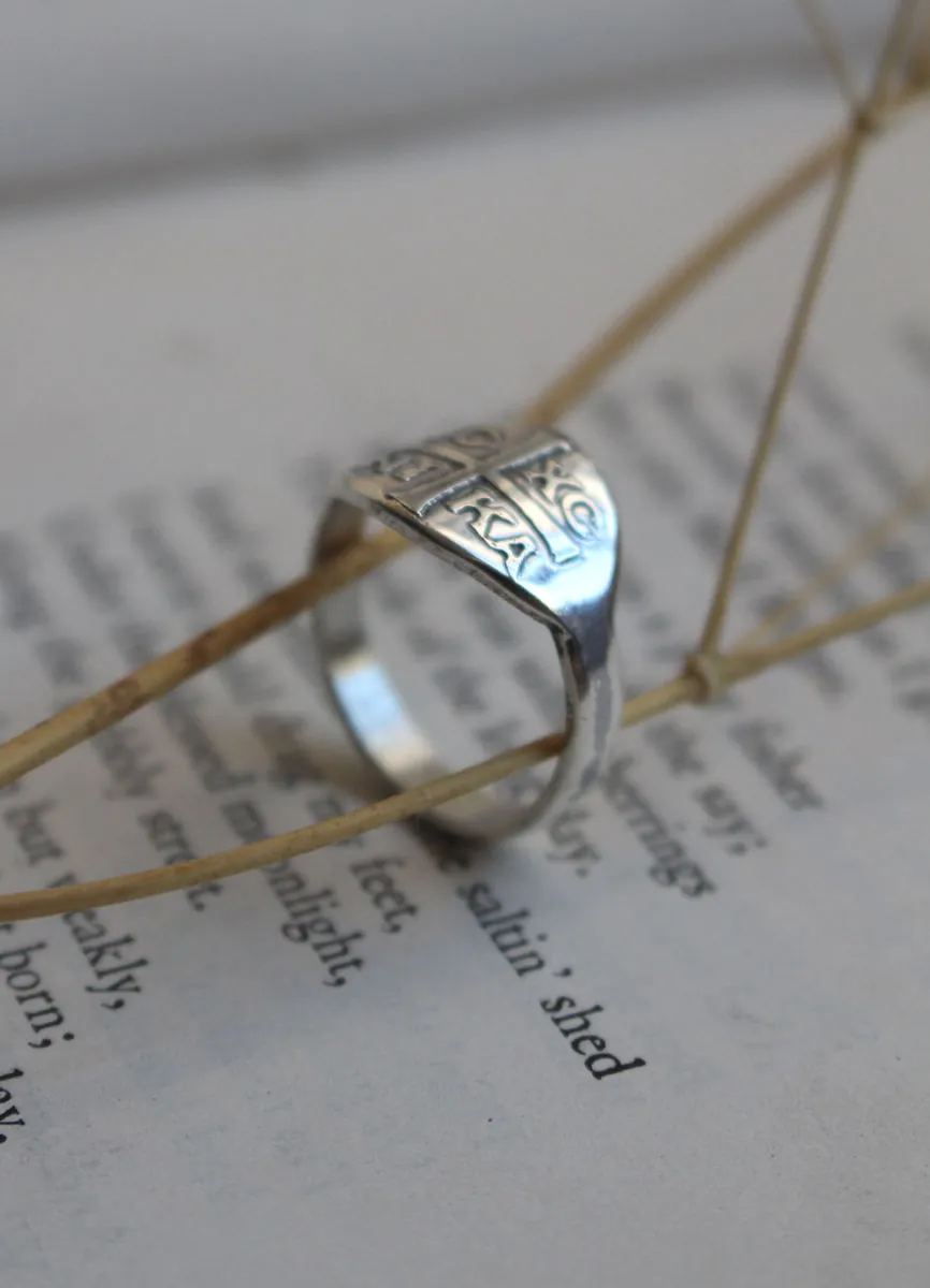XC IC NIKA, Christian ring in sterling silver