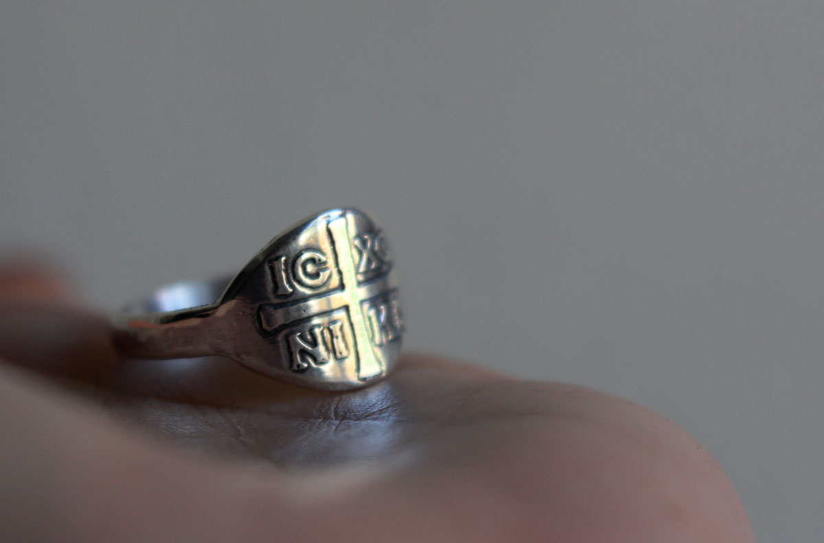 XC IC NIKA, Christian ring in sterling silver