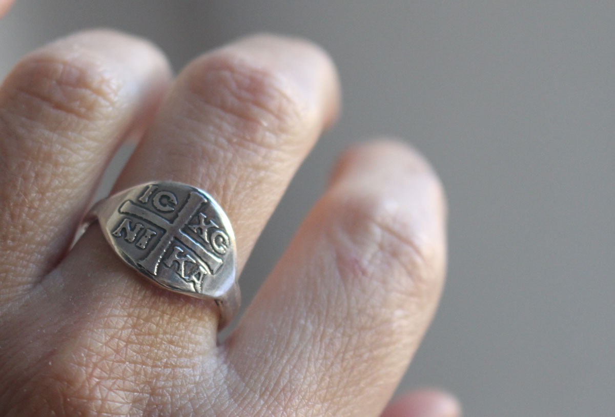 XC IC NIKA, Christian ring in sterling silver