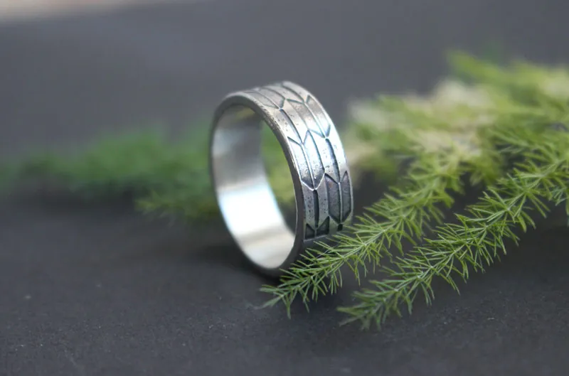 Yagasuri, Japanese arrow ring in silver