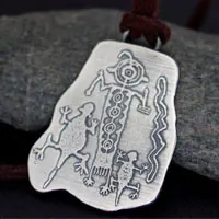 Yahwera, Native American animal master necklace in silver