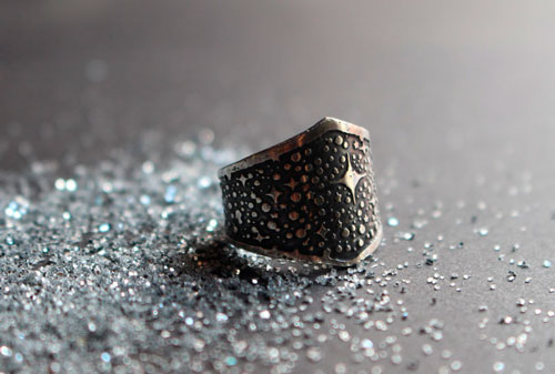 You are stardust, milky way stars ring in sterling silver