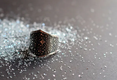 You are stardust, milky way stars ring in sterling silver