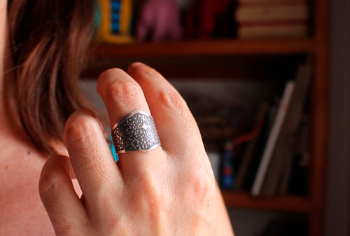 You are stardust, milky way stars ring in sterling silver