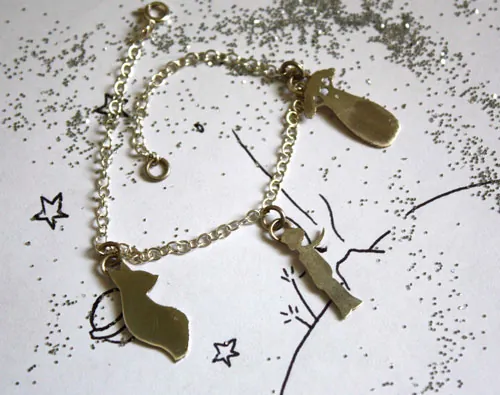 Your memories, symbols from the Little Prince bracelet in silver