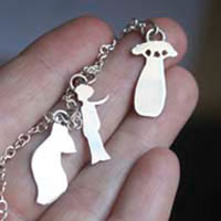 Your memories, symbols from the Little Prince bracelet in silver