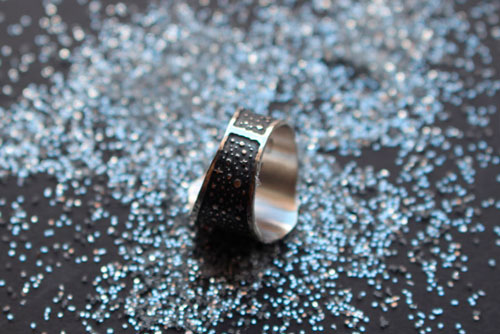 You are star dust, Milky Way and stars ring in sterling silver