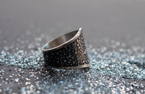 You are star dust, Milky Way and stars ring in sterling silver