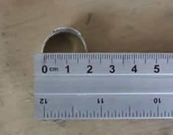 Measure the inside diameter of a ring with a rule