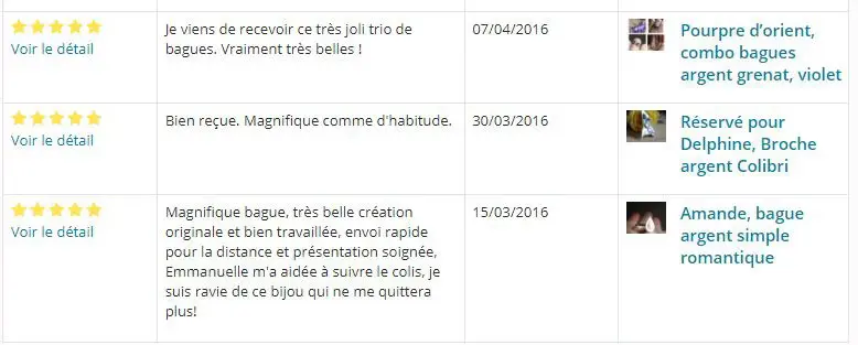 Reviews of Emmanuelle Guyon jewelry