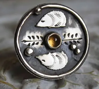 Ring with citrine, november birthstone