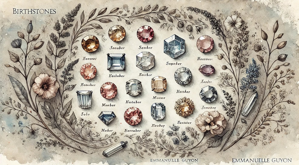 Sample of birthstone jewelry