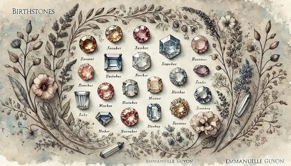 Sample of birthstone jewelry