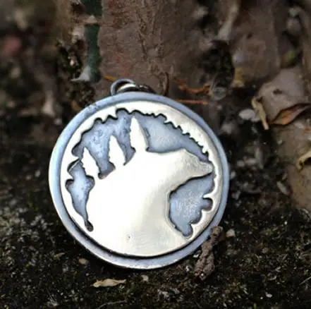 Home is wherever I’m with you necklace pendant with bear, which embodied the qualities of strength, courage, invincibility, and virility among the Celts