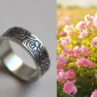 Rose flower and ring