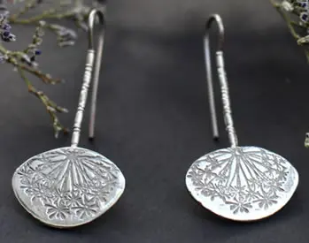 Silver Dandelion earrings