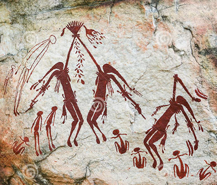 Kiro Kiro rock painting from Australia, Kimberley region