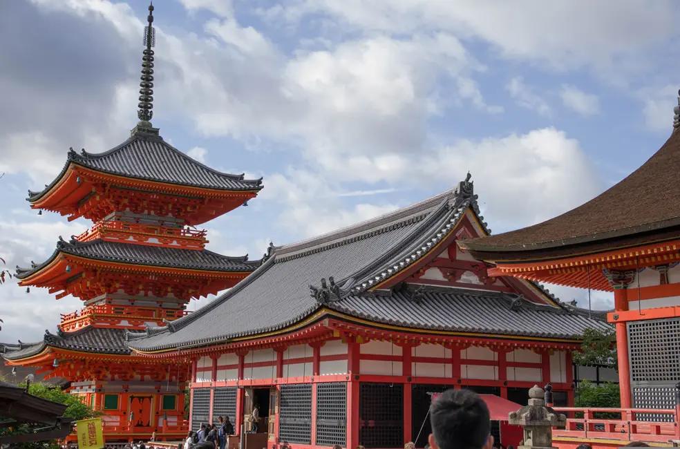 Pagodas, a typical form of Asian architecture.