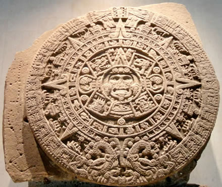 Stone of the Aztec sun, one of the most famous objects of this Mexican culture