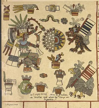 The Borbonicus Codex page showing the eclipse.