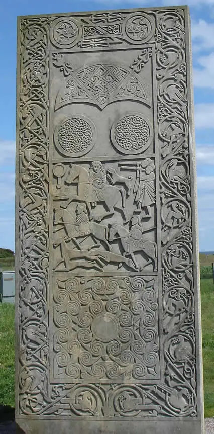 The Hilton stele of Cadboll, stone carved by the Picts of Scotland