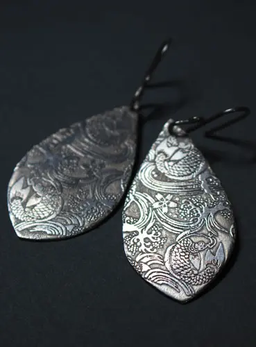 Japanese koi carp earrings