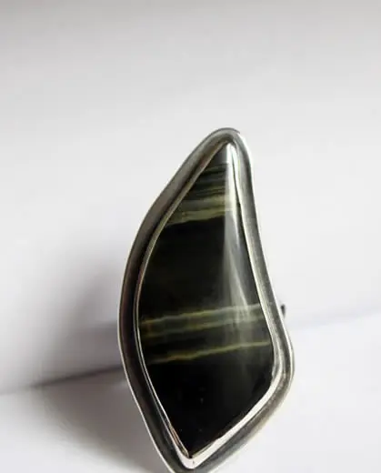 Custom ring with Tiger’s Eye stone
