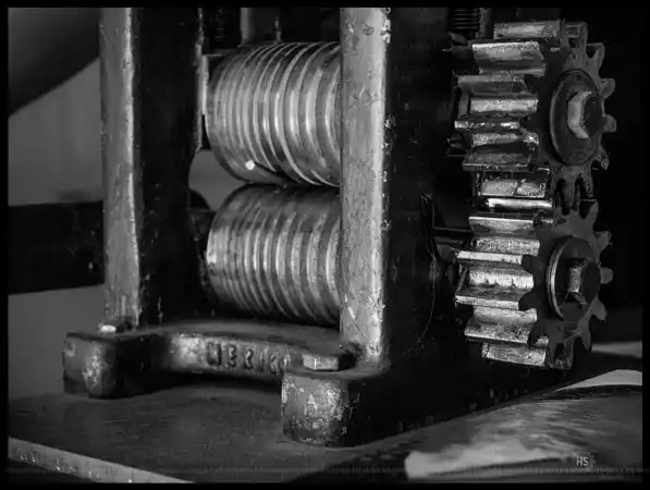 Passage of sterling silver wire to rolling mill