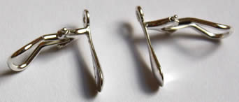 Sleepers clips, 9925 solid sterling silver earrings fastners fo non pierced ears