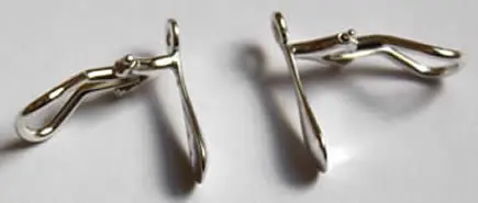 Sleepers clips, 9925 solid sterling silver earrings fasteners for non-pierced ears