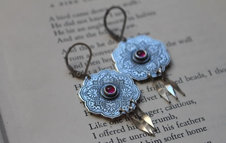 Oriental Rose earrings
