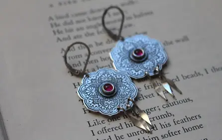 Oriental Rose earrings