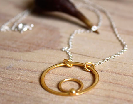 Aztec Sun gold necklace