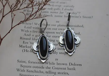 Onyx Moon Earrings