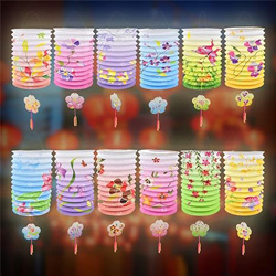 Chinese Paper Lanterns Lamp Colorful Hanging Paper Lantern Shades Chinese New Year Paper Lanterns Japanese Paper Lantern Ceiling Hanging Decoration for Birthday Wedding Party