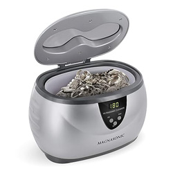 Ultrasonic jewelry cleaner with digital timer and stainless steel tank for rings, earrings...